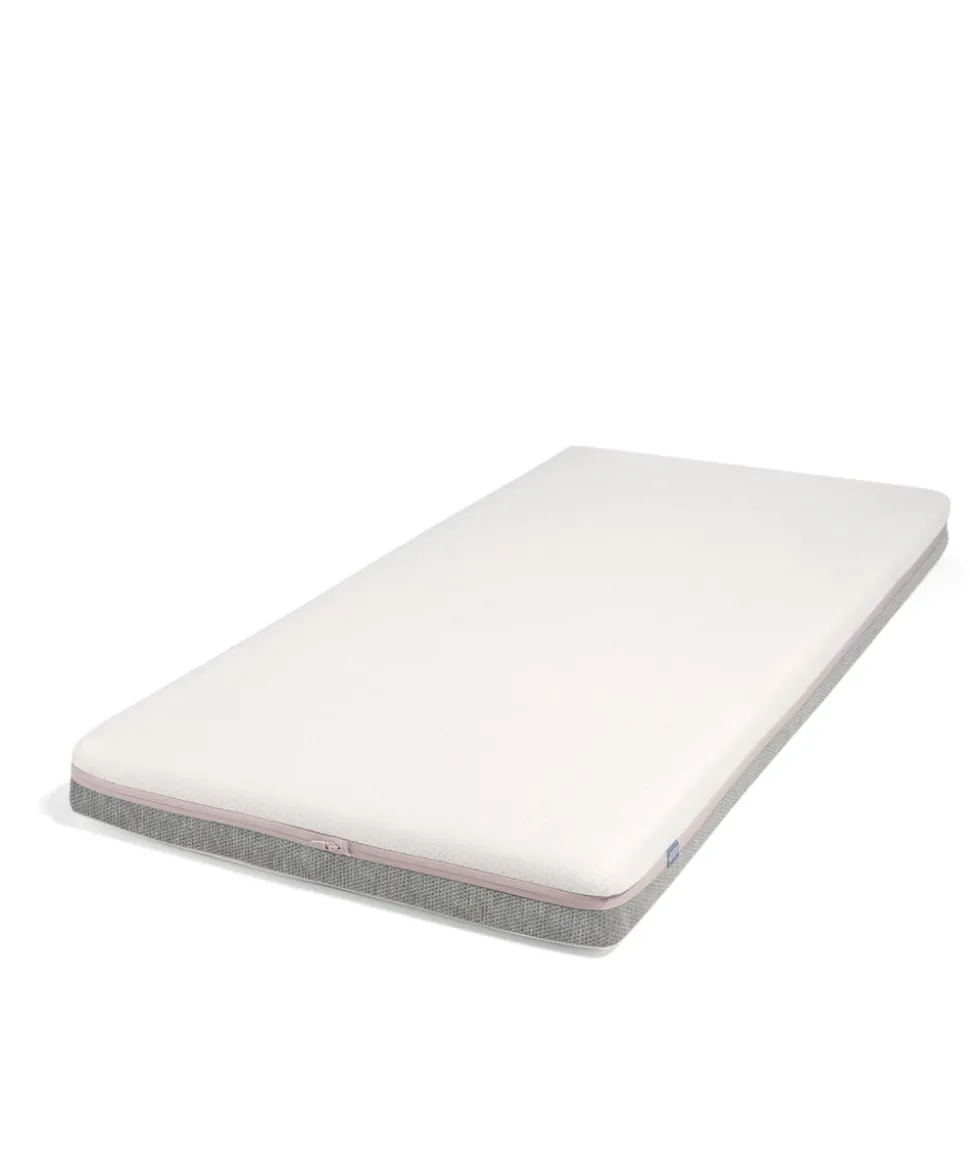 Atlas Cotbed & Luxury Hybrid Twin Mattress Bundle - Light Oak