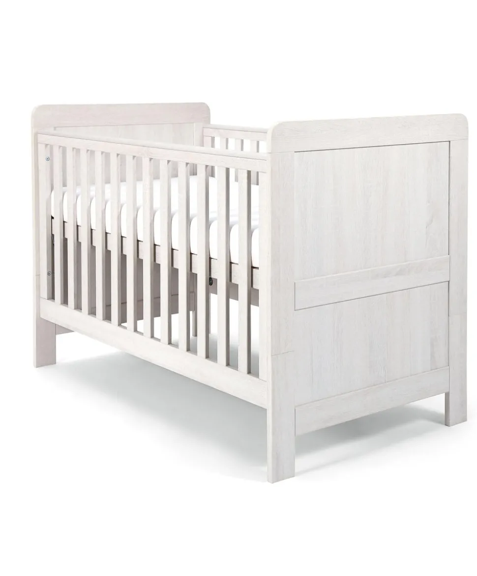 Atlas Cotbed & Luxury Hybrid Twin Mattress Bundle - Nimbus White