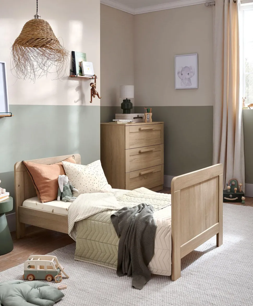 Atlas Cotbed & Premium Pocket Spring Mattress Bundle - Light Oak