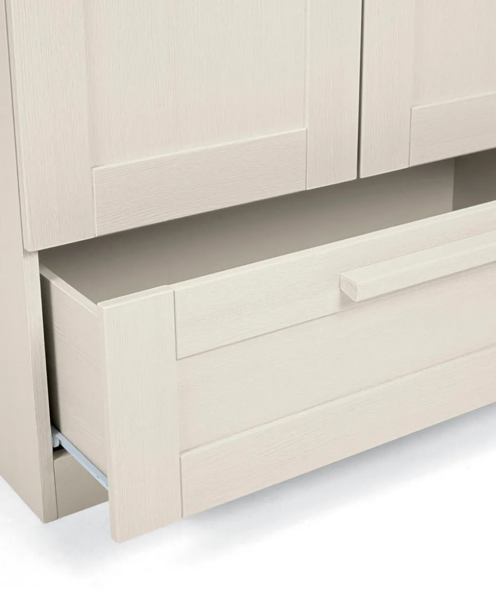 Atlas 3 Piece Cotbed Range with Dresser Changer & Wardrobe - Stone