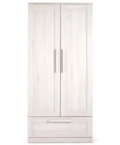 Atlas 3 Piece Small Cotbed Range with Dresser Changer & Wardrobe - White