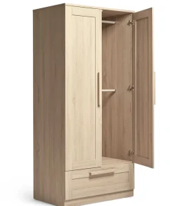 Atlas 3 Piece Small Cotbed Range with Dresser Changer & Wardrobe - Light Oak