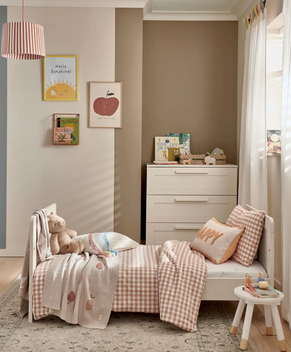 Atlas 2 Piece Small Cotbed Set with Dresser Changer - Stone