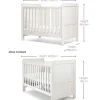 Atlas 2 Piece Small Cotbed Set with Dresser Changer - White