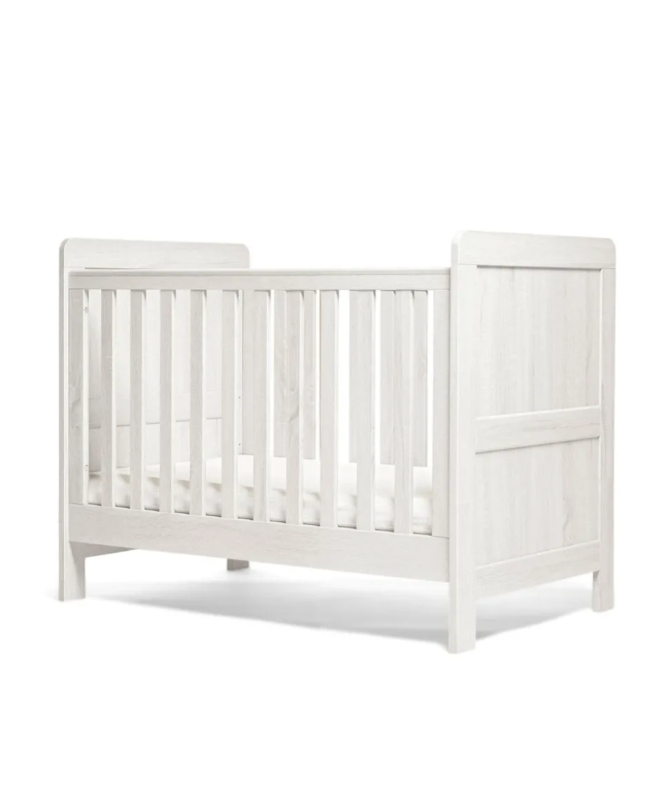 Atlas Small Cotbed Bundle with Premium Pocket Spring Small Cotbed & Cot Mattress - White