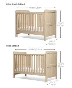 Atlas Small Cotbed - Light Oak