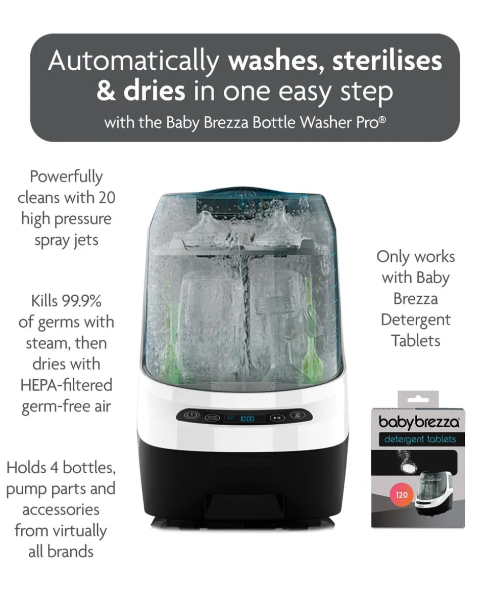 Baby Brezza Formula Pro & Bottle Washer Pro Bundle - White