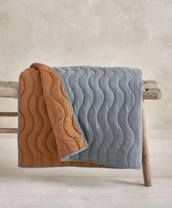 Baby Quilt (3.0 Tog) - Blue Mustard Wave