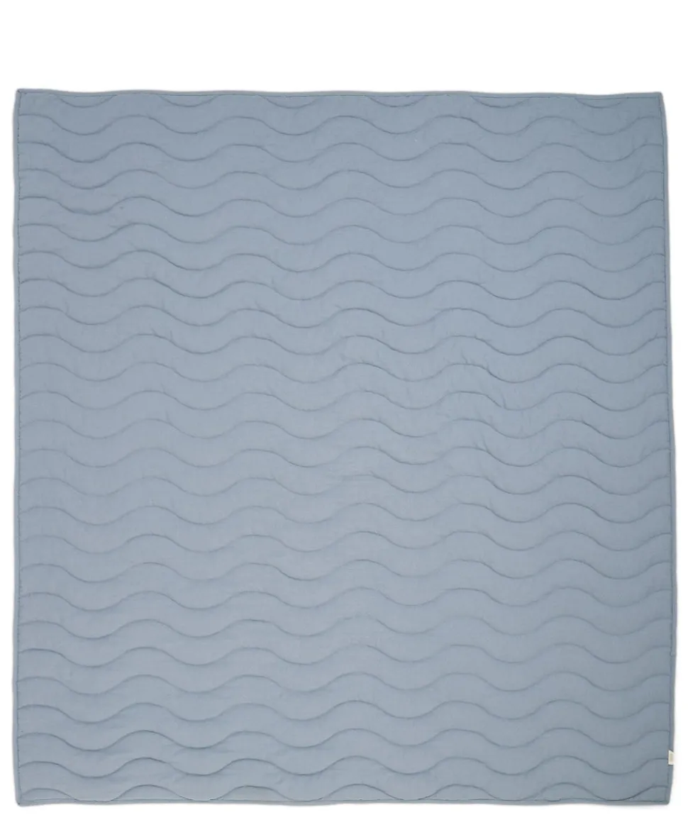 Baby Quilt (3.0 Tog) - Blue Mustard Wave