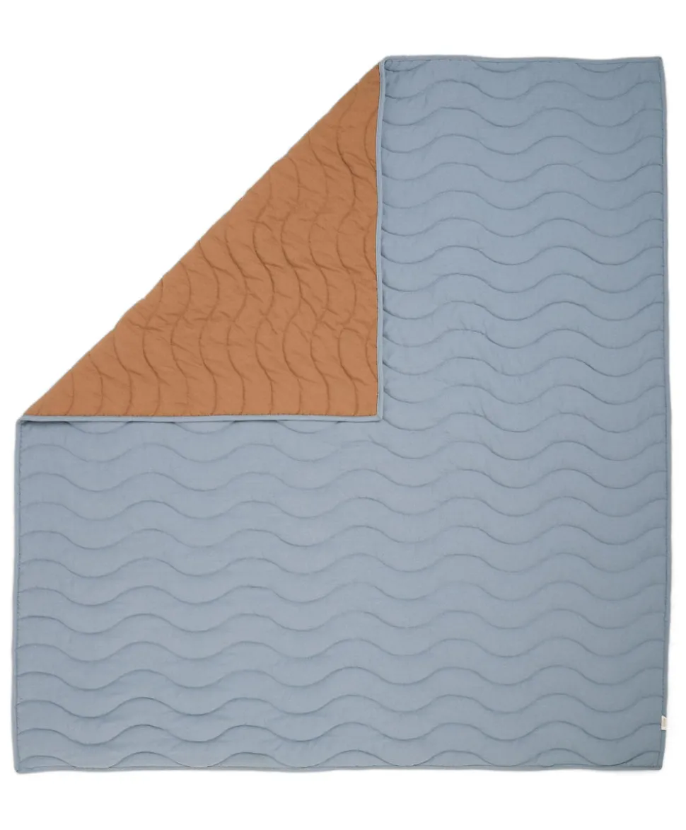 Baby Quilt (3.0 Tog) - Blue Mustard Wave