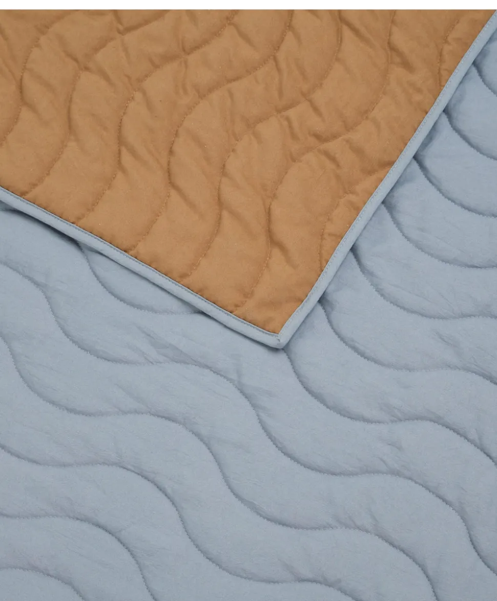 Baby Quilt (3.0 Tog) - Blue Mustard Wave