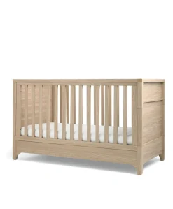 Barton Cotbed With Essential Airflow Pocket Spring Cotbed Mattress Bundle - Oak
