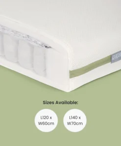 Barton Cotbed With Premium Pocket Spring Cotbed Mattress Bundle - Oak