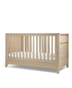 Barton Nursery Bundle With Lua Bedside Crib (6 Piece) - Oak