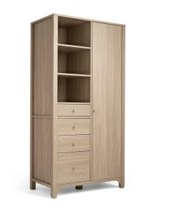 Barton 3 Piece Cotbed Range with Dresser Changer & Wardrobe - Oak