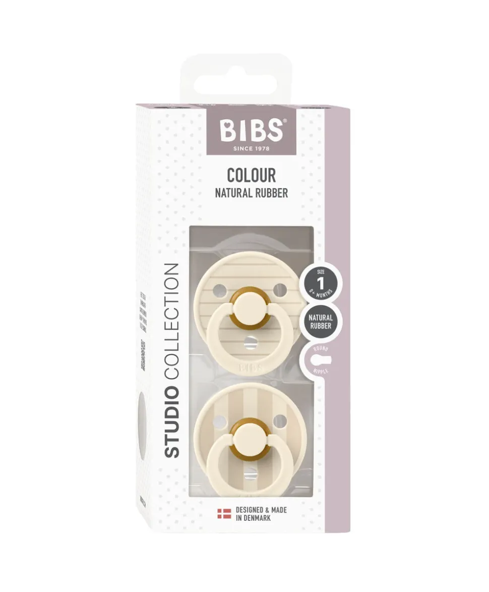 BIBS Pacifier Studio Colour (2 Pack) Ivory/Vanilla