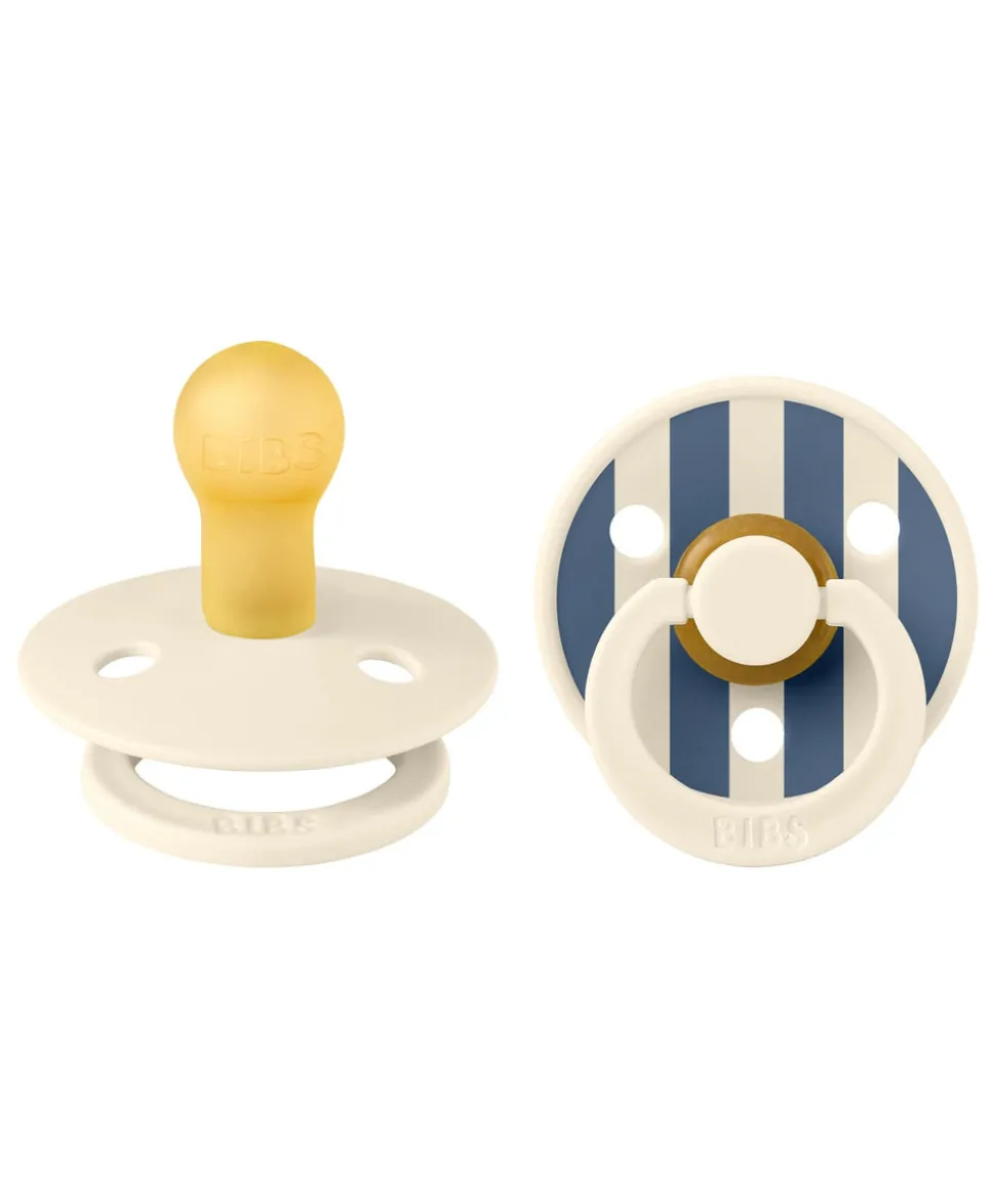 BIBS Pacifier Studio Colour (2 Pack) Ivory/Steel Blue
