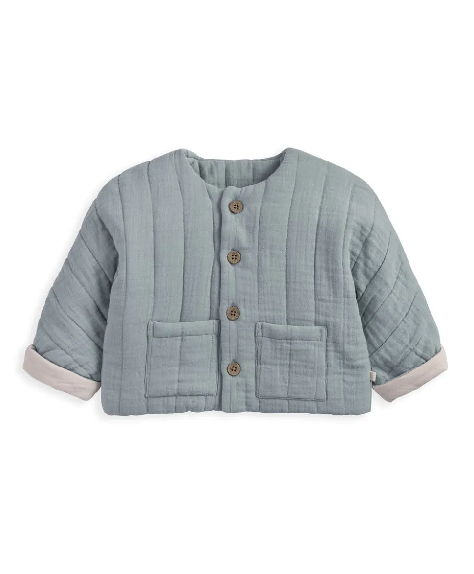 Blue Quilted Jacket