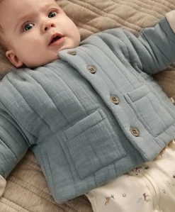 Blue Quilted Jacket