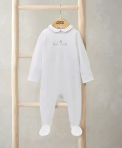 Born in 2026 Embroidered All In One White