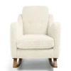 Bowdon Nursing Chair & Footstool Set - Snow Teddy