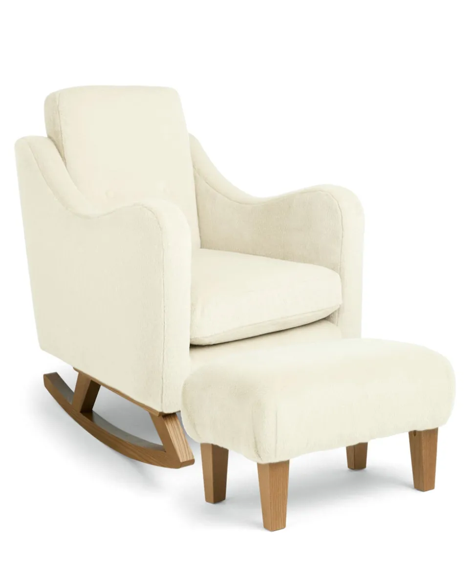 Bowdon Nursing Chair & Footstool Set - Feather Sherpa