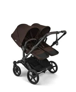 Bugaboo Donkey 6 Double Ultimate Pushchair Bundle With Cybex Cloud T i-Size Rotating Baby Car Seat & Base (8 Pieces) - Cocoa Brown