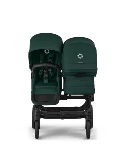 Bugaboo Donkey 6 Duo Ultimate Pushchair Bundle With Cybex Cloud T+ i-Size Rotating Baby Car Seat & Base (8 Pieces) - Fern Green