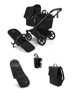 Bugaboo Donkey 6 Single Essential Pushchair Bundle (4 Pieces) - Heritage Black