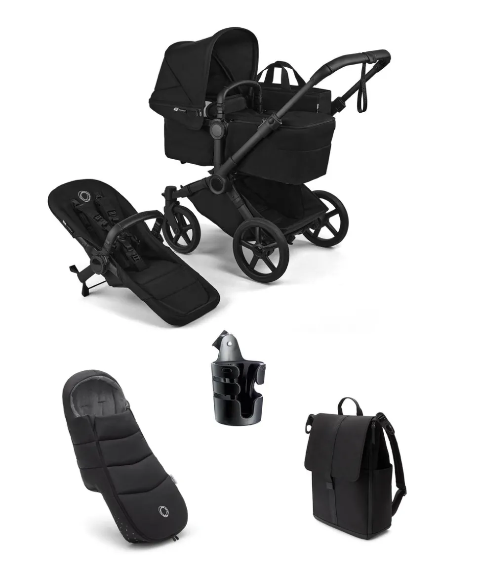Bugaboo Donkey 6 Single Essential Pushchair Bundle (4 Pieces) - Heritage Black