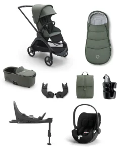 Bugaboo Dragonfly Complete Stroller Bundle With Cybex Cloud T i-Size Rotating Baby Car Seat & Base (8 Pieces)