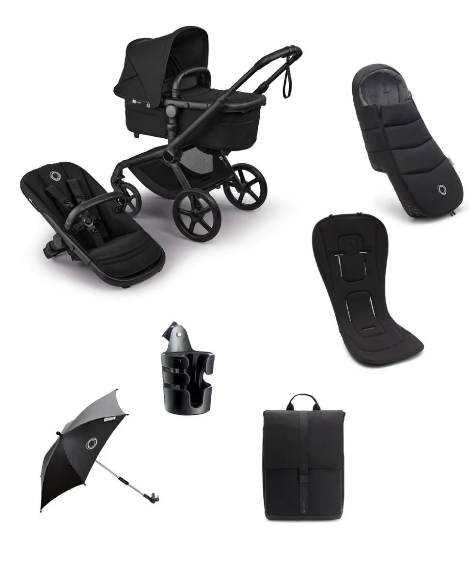 Bugaboo Fox 5 Renew Complete Pushchair Bundle (7 Pieces) - Heritage Black