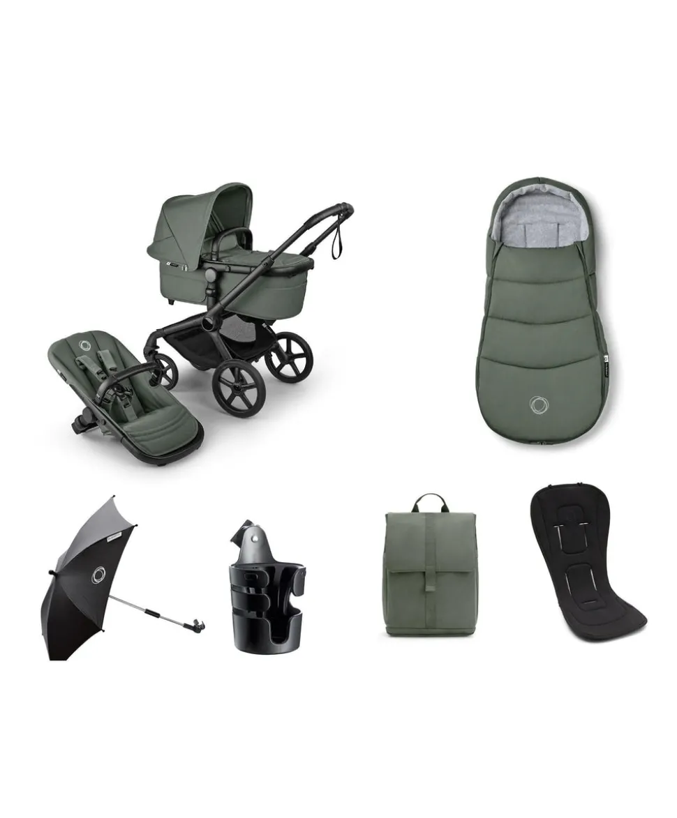 Bugaboo Fox 5 Renew Complete Pushchair Bundle (6 Pieces) - Forest Green