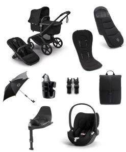 Bugaboo Fox 5 Renew Complete Pushchair Bundle with Cybex Cloud T Car Seat (8 Pieces) - Heritage Black