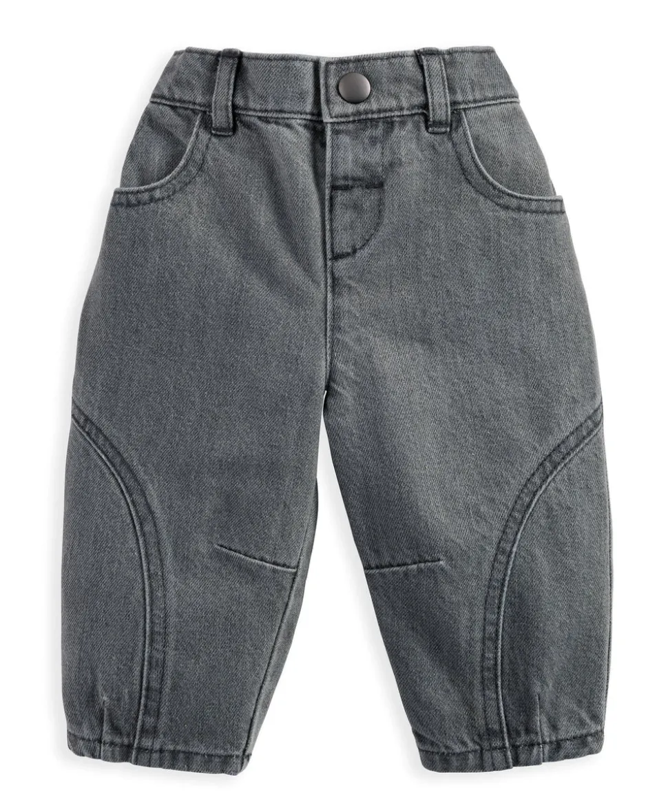 Charcoal Barrel Leg Jeans