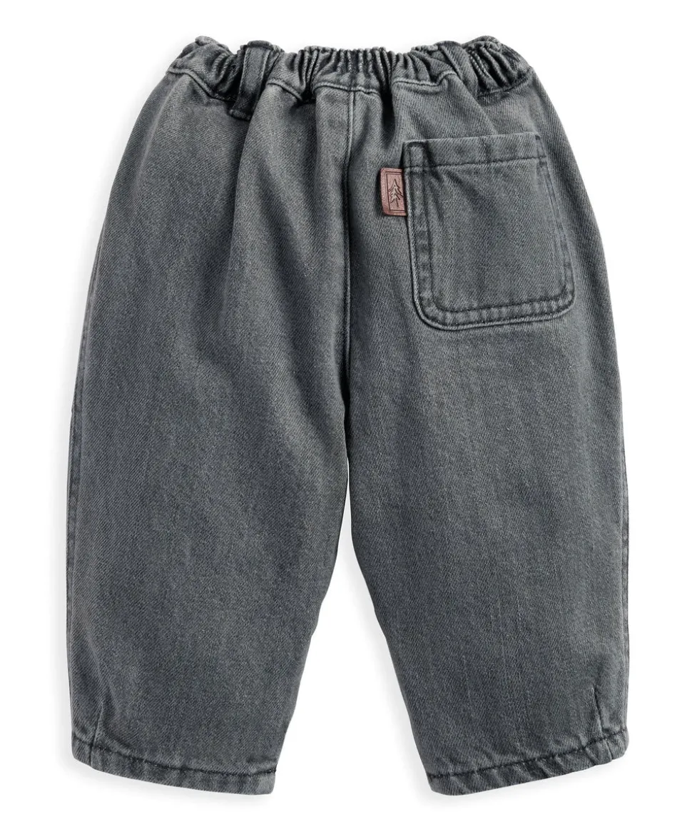 Charcoal Barrel Leg Jeans