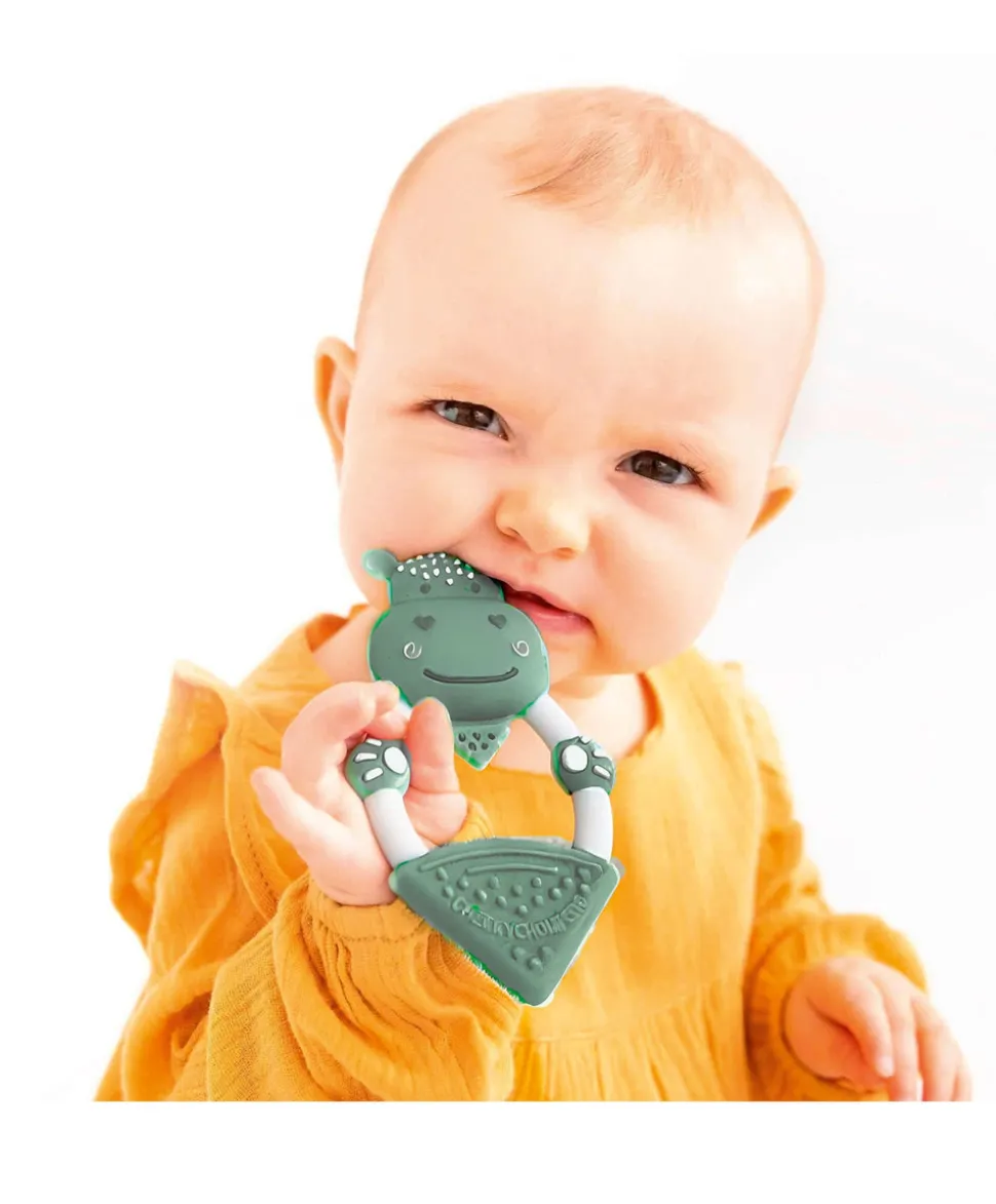 Cheeky Chompers Chewy The Hippo Teether - Sage Green