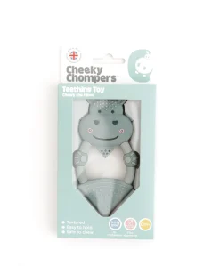 Cheeky Chompers Chewy The Hippo Teether - Sage Green