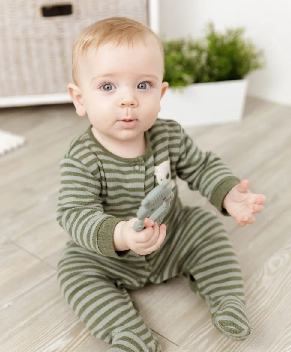 Cheeky Chompers Chewy The Hippo Teether - Sage Green