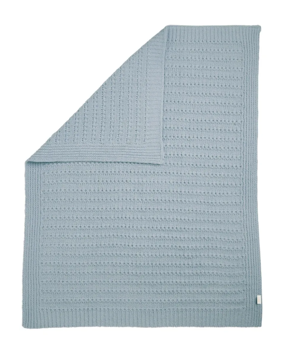 Chenille Blanket - Blue Stripe