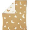 Chenille Blanket - Mustard Moon/Star