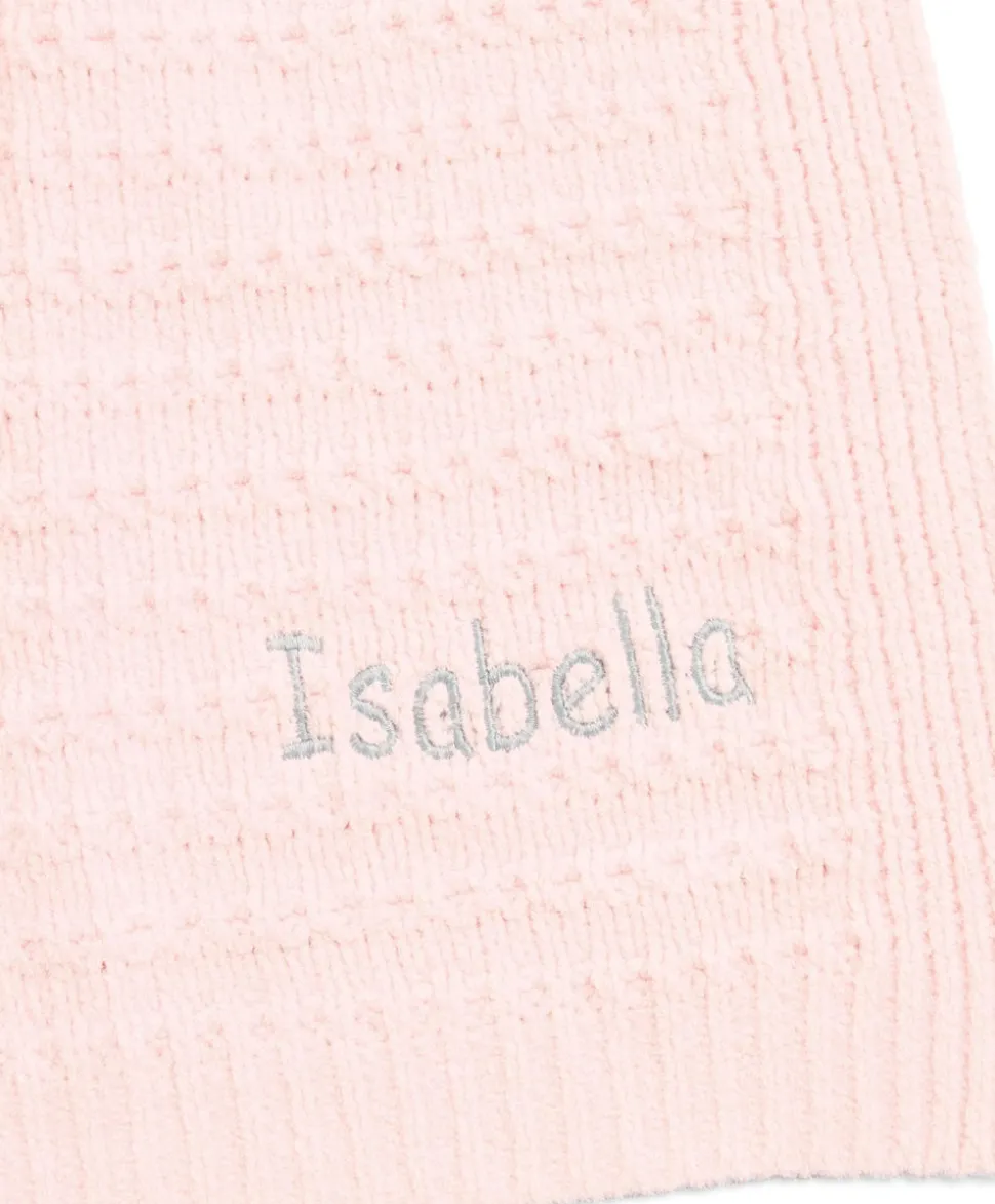Chenille Blanket - Pink Stripe