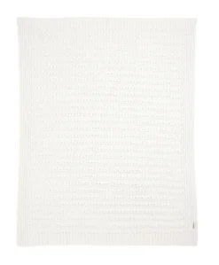Chenille Blanket - White Stripe