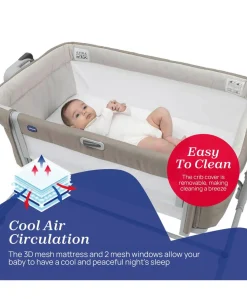 Chicco Next2Me Magic Evo Bedside Crib - Desert Taupe