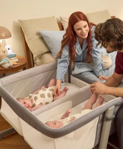 Chicco Next2Me Twins Bedside Crib – Magnet Grey