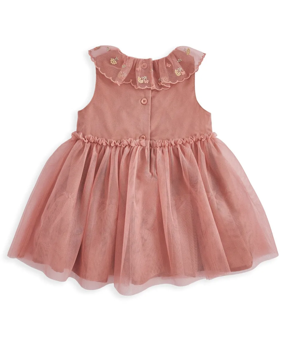 Collar Mesh Dress
