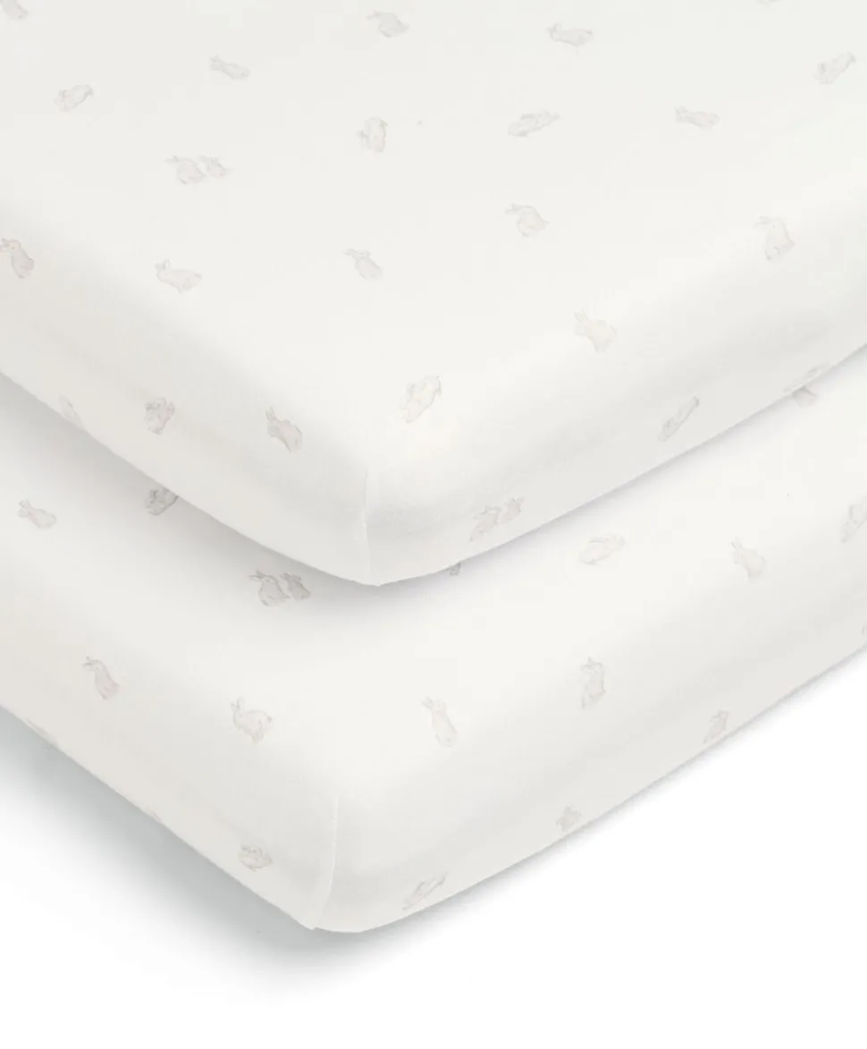 Cotbed Fitted Sheets (2 Pack) - Bunny