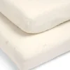 Cotbed Fitted Sheets (2 pack) Welcome to the World Duckling - Cream