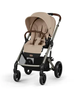 Cybex Balios Bundle with Cybex Cloud T i-Size Rotating Baby Car Seat & Rotating Base (7 Pieces) -Almond Beige