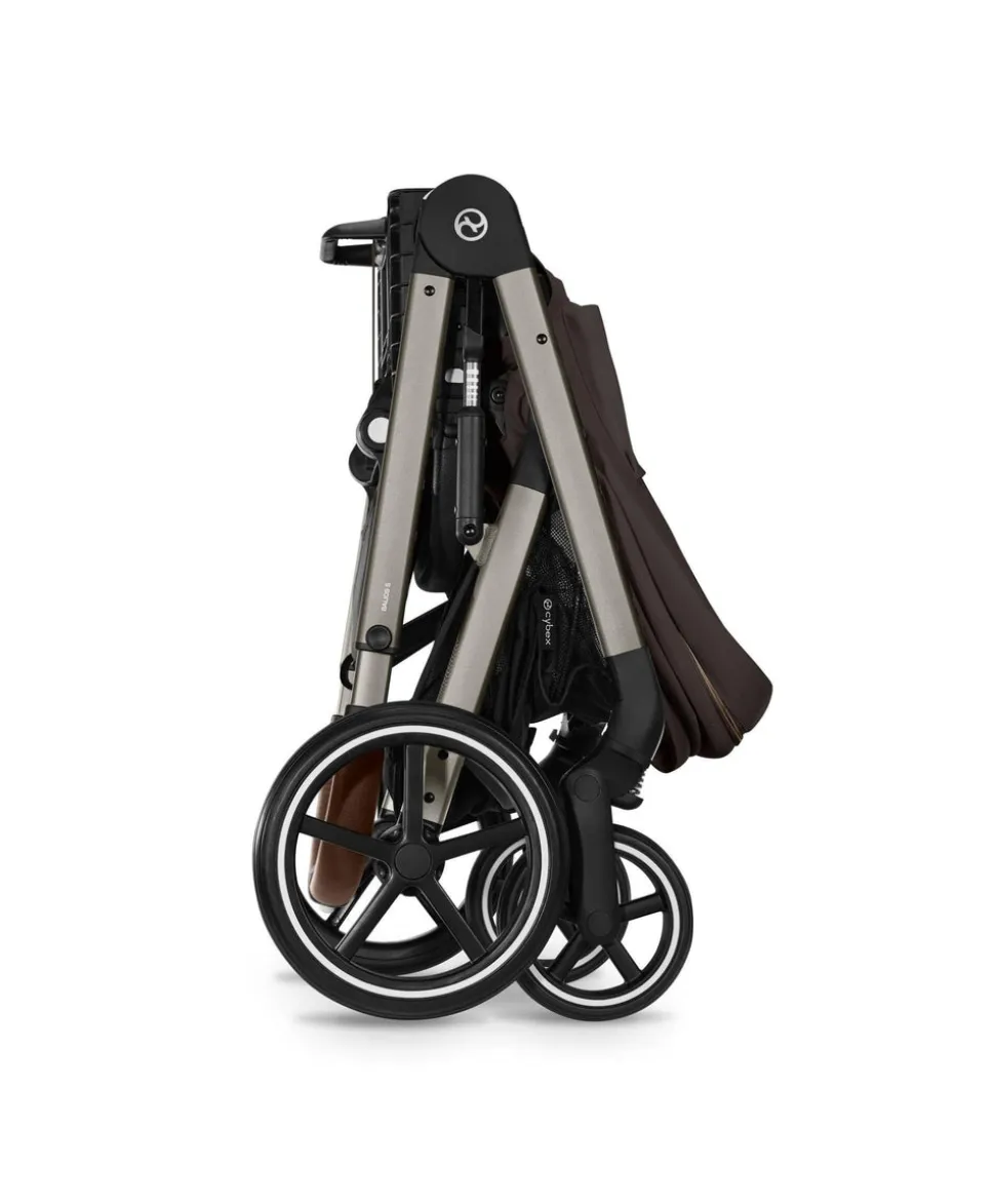 Cybex Balios S Lux Pushchair Bundle With Cybex Cloud T i-Size Rotating Baby Car Seat & Base (7 Pieces) - Chocolate Brown